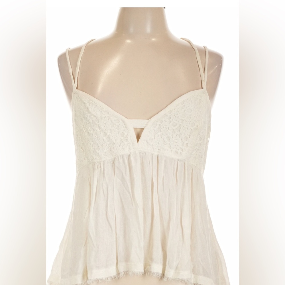 NWT WOMENS Hollister Y2K babydoll cream camisole size large
